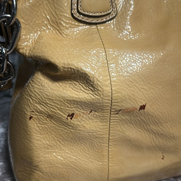 Coach Kristin Yellow Patent Leather Satchel Shoulder Bag - Picture 3 of 16